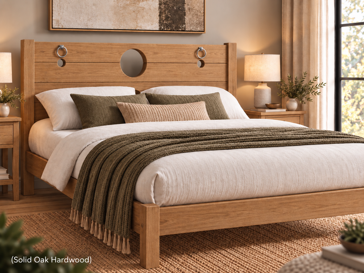 Headboard Pillory Bed Frame - Open Foot End
