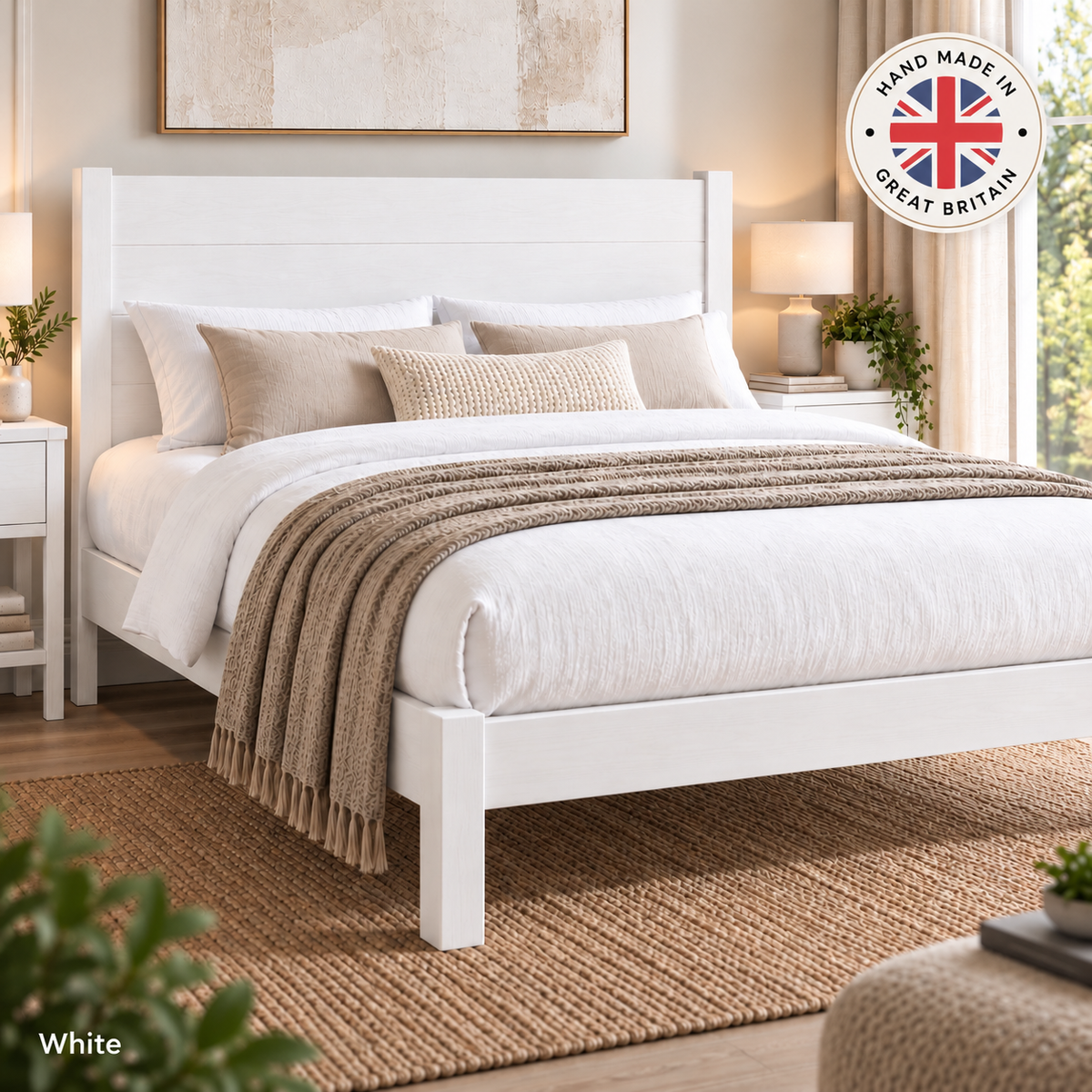 Headboard Pillory Bed Frame - Open Foot End