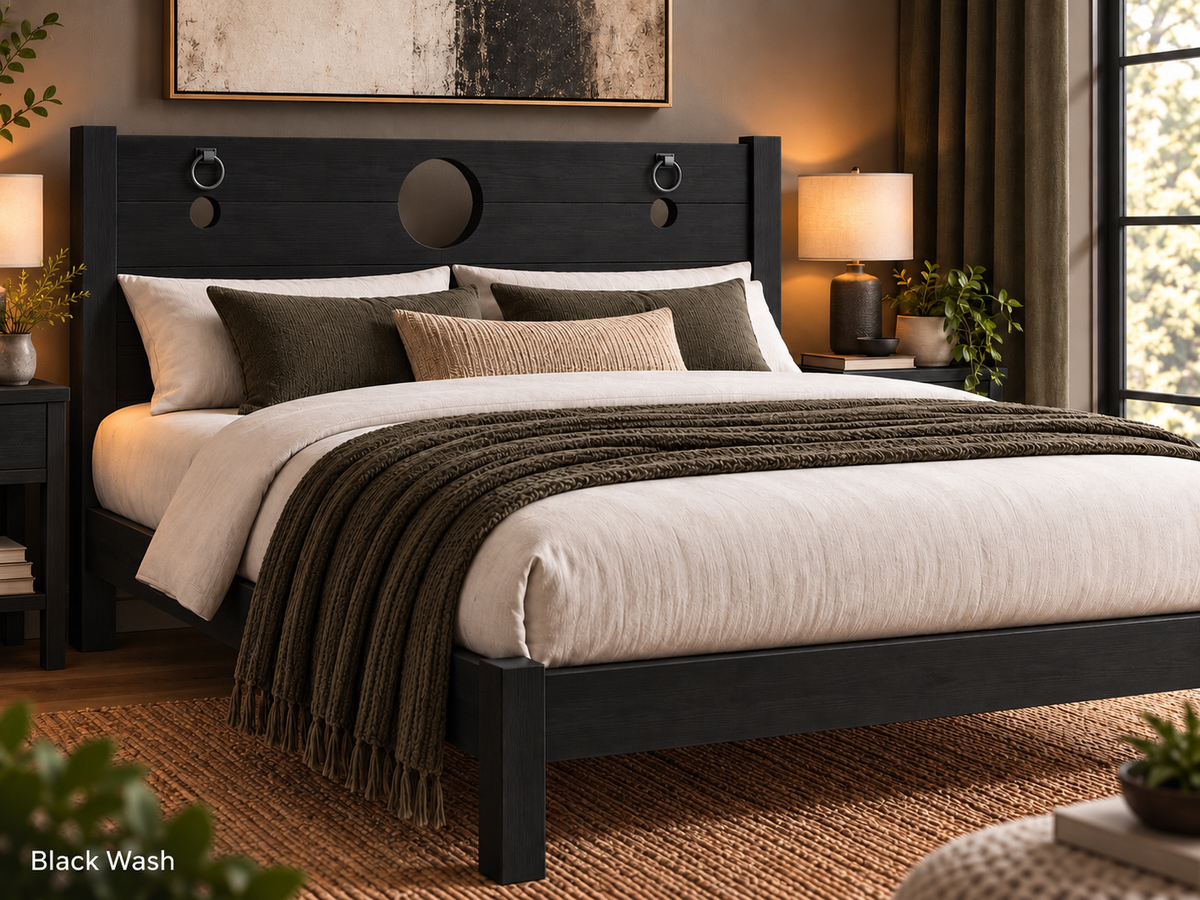 Headboard Pillory Bed Frame - Open Foot End
