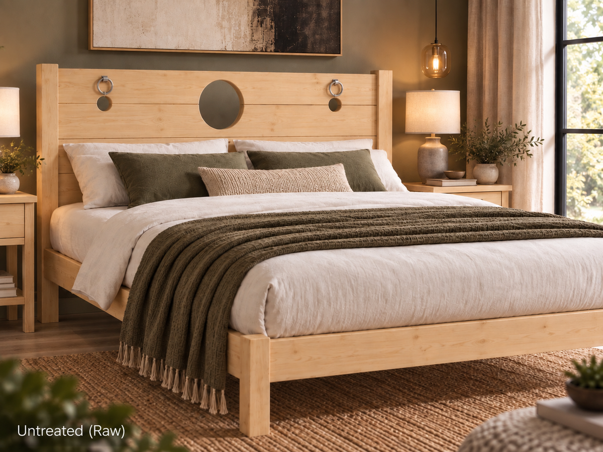 Headboard Pillory Bed Frame - Open Foot End